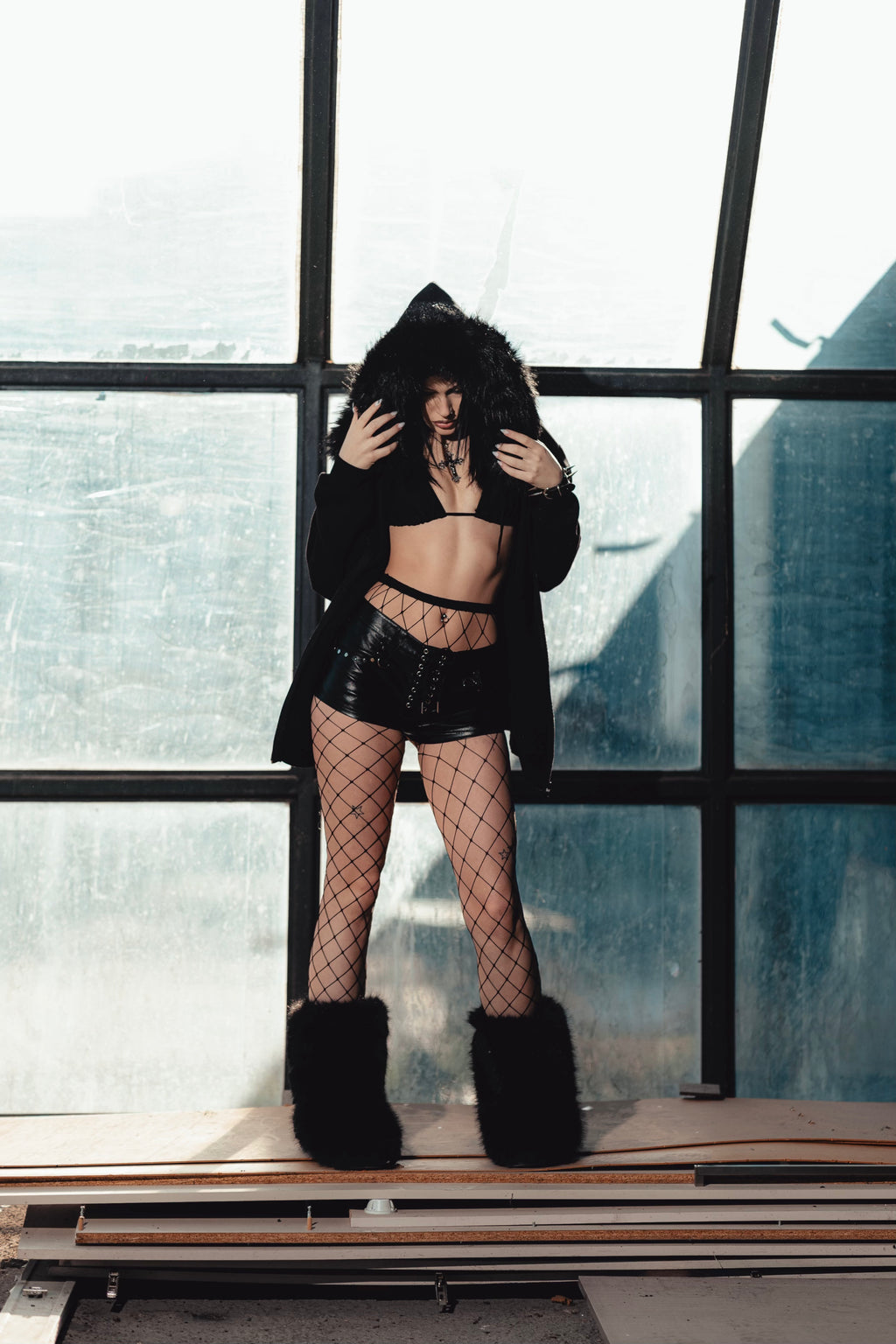 HOT BITCH FUR HOODIE